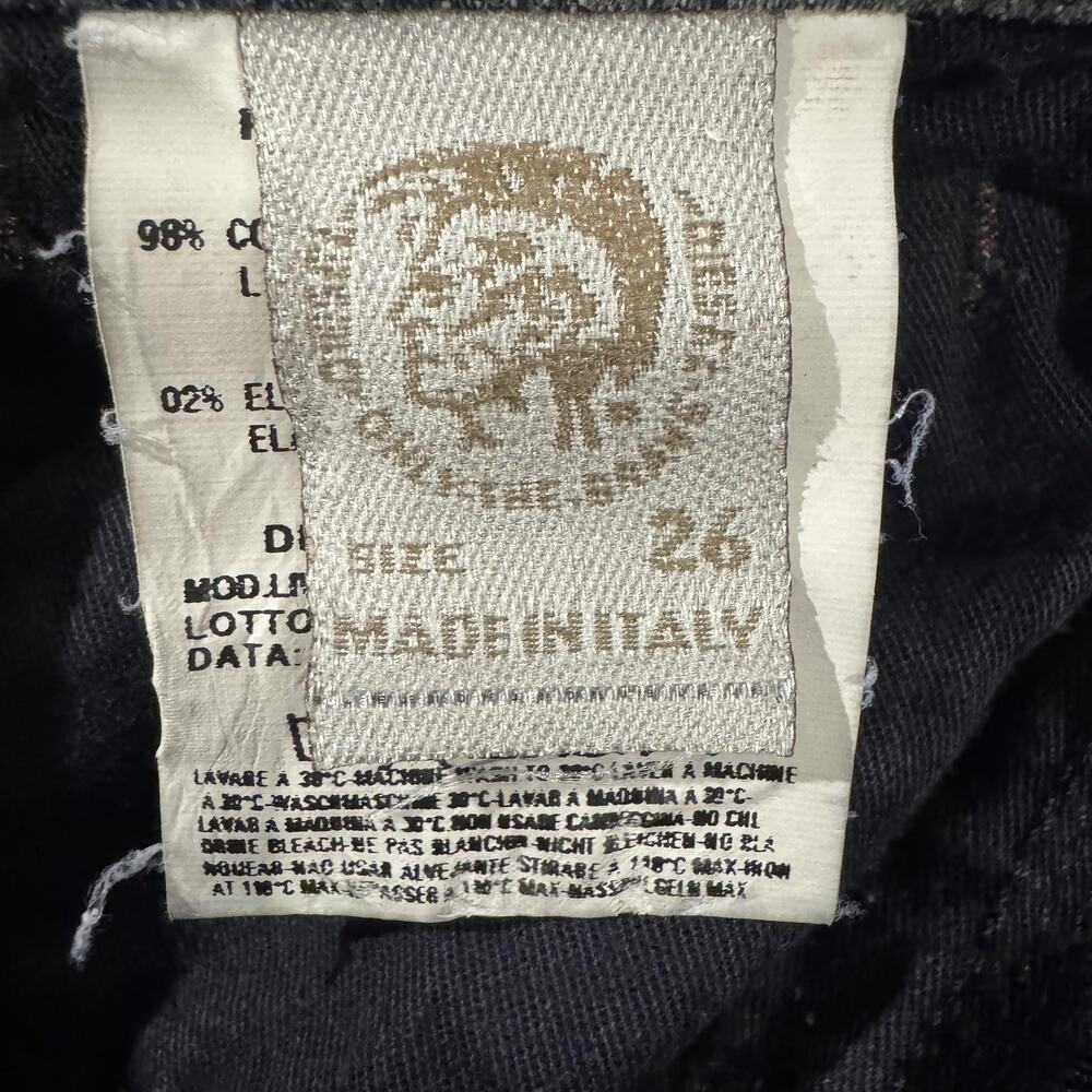 Diesel Liv Jeans 26x30 Made in Italy Gray Wash Stretch Straight Leg - Picture 7 of 13